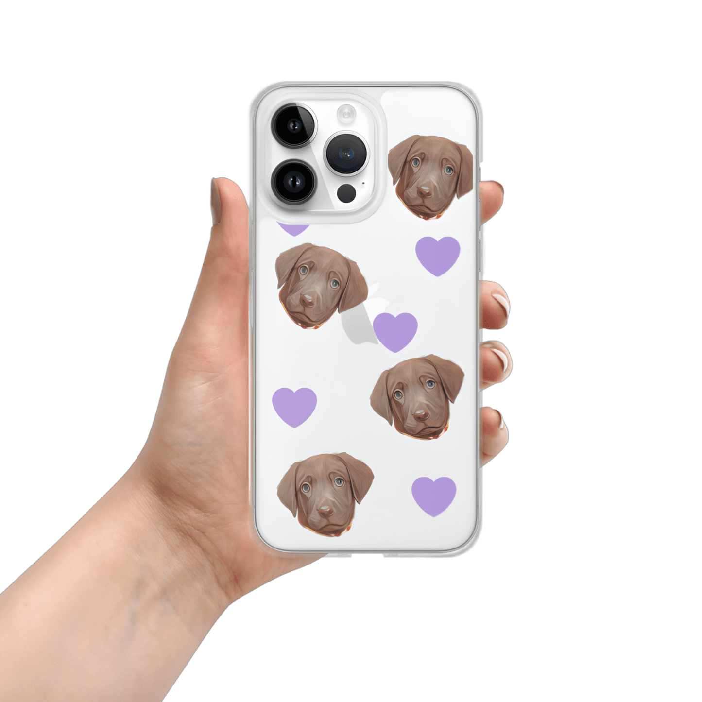 Custom Pet Phone Case - Hearts