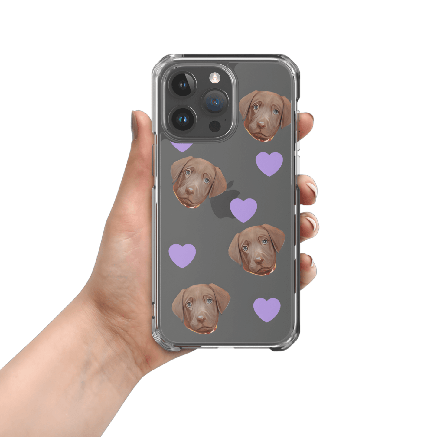 Custom Pet Phone Case - Hearts