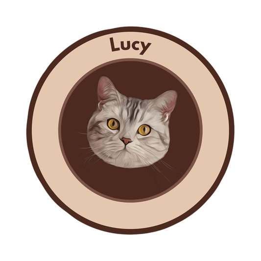 Custom Pet Round Rug - Chocolate