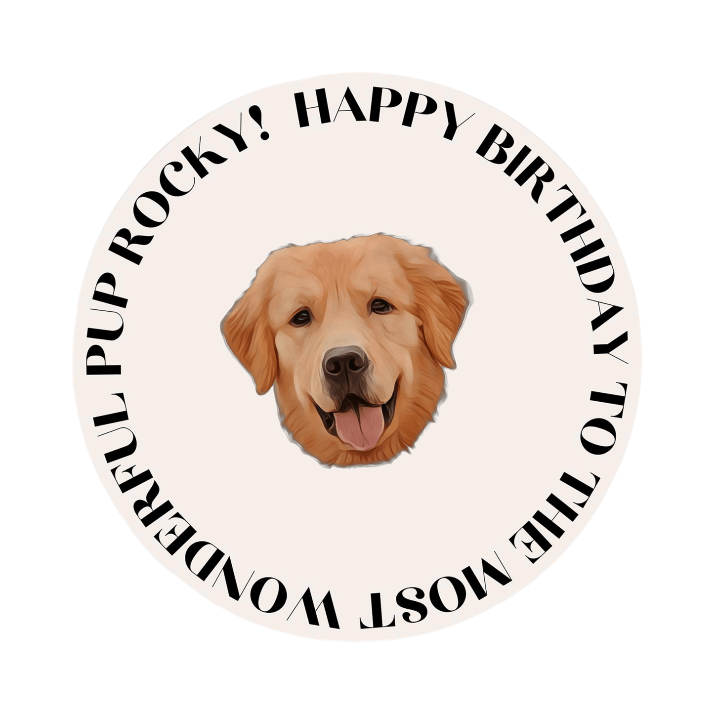 Custom Pet Round Rug - Birthday