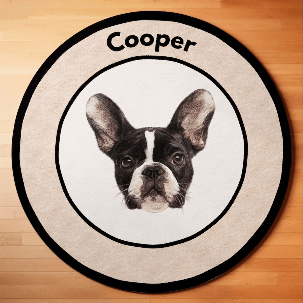 Custom Pet Round Rug - Oreo