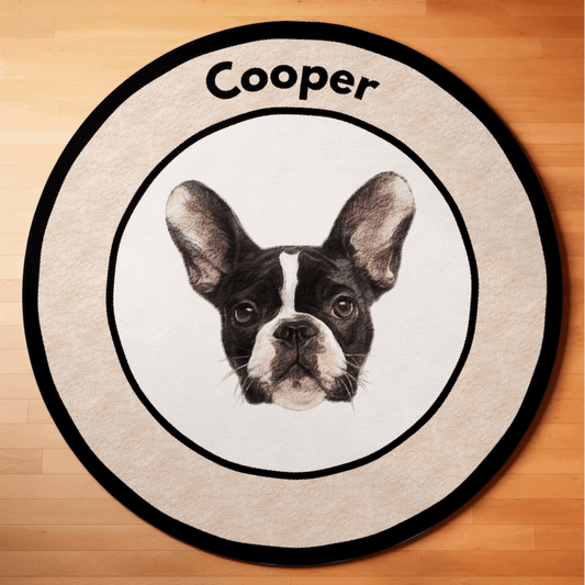 Custom Pet Round Rug - Oreo