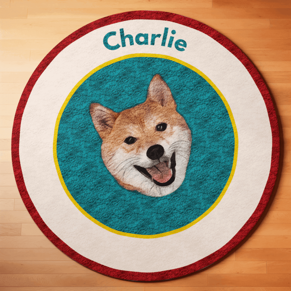 Custom Pet Round Rug - Forest