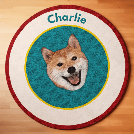 Custom Pet Round Rug - Forest