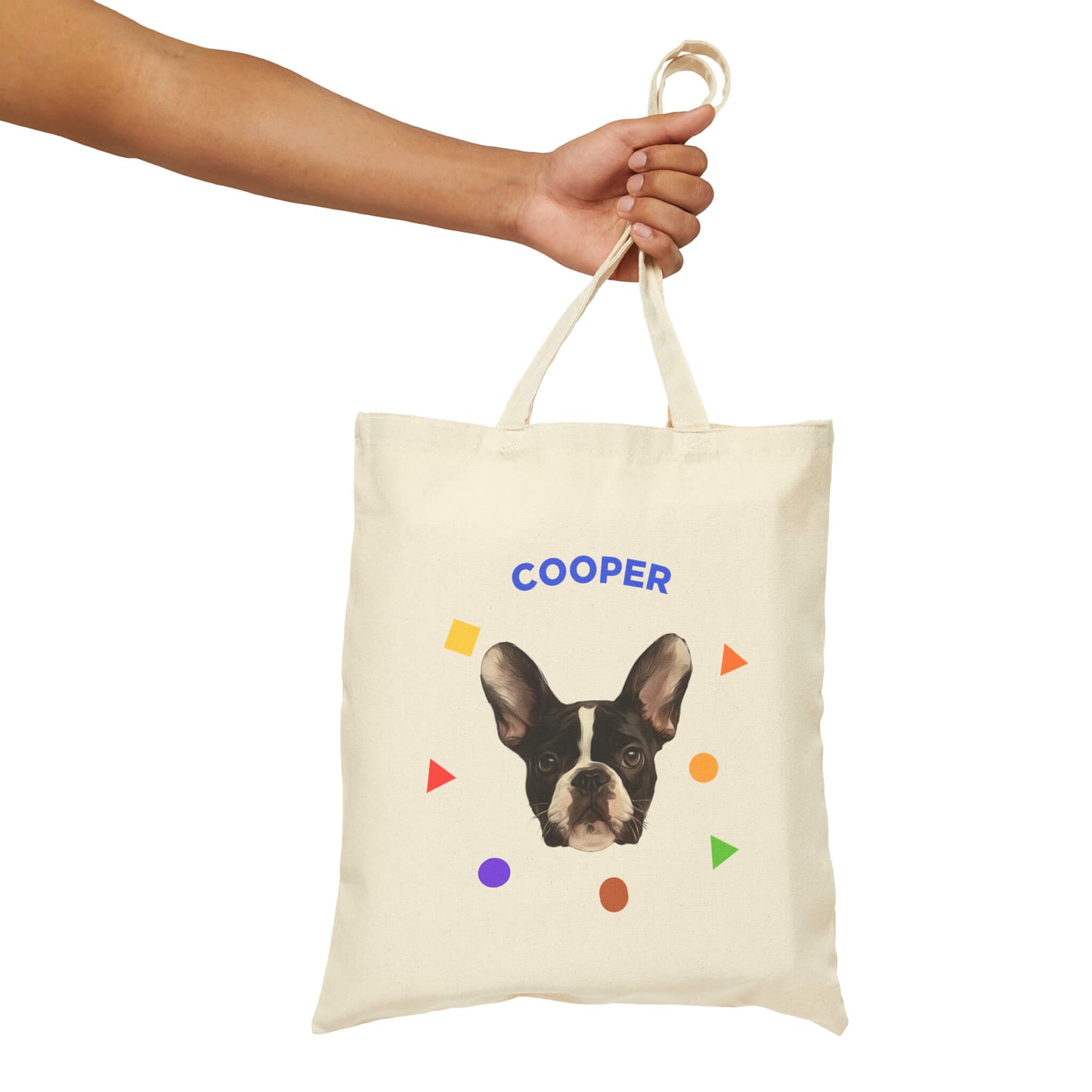 Custom Pet Beige Tote Bag - Shapes