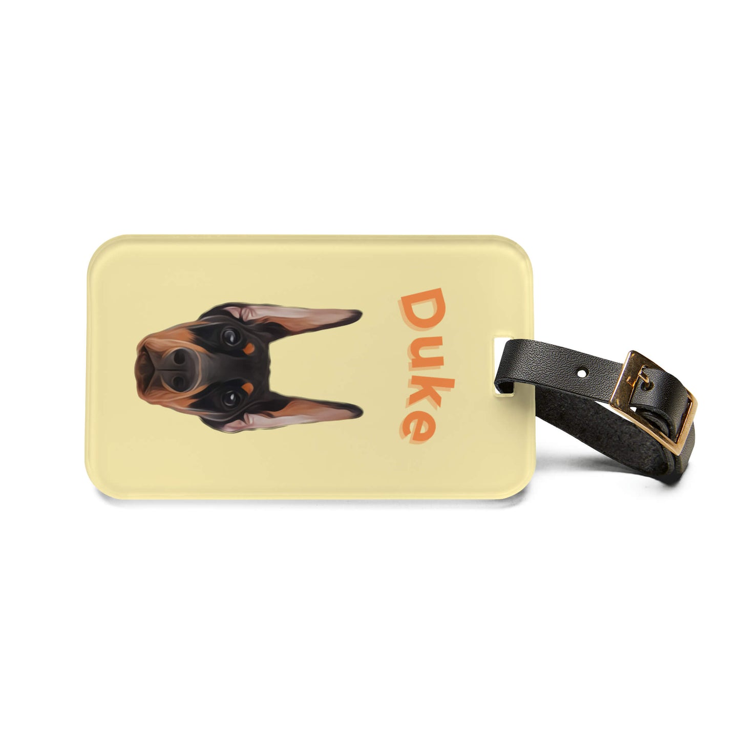 Custom Pet Acrylic Luggage Tag - Yellow