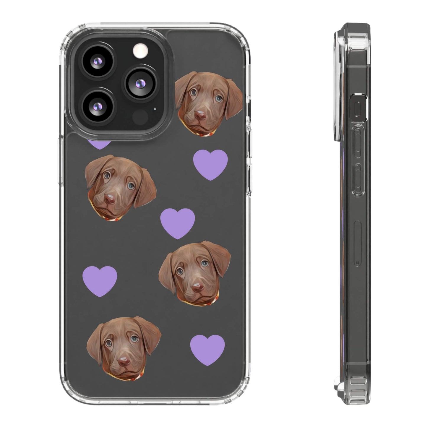 Custom Pet Phone Case - Hearts