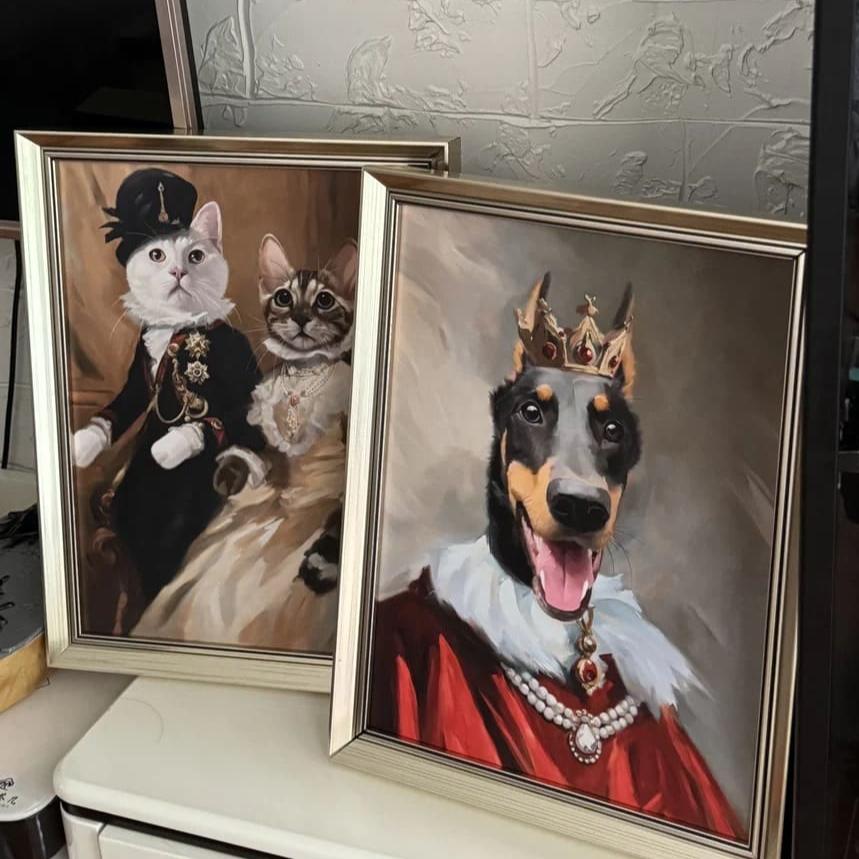 Royal Pet Portrait - Mr. & Mrs. Edward