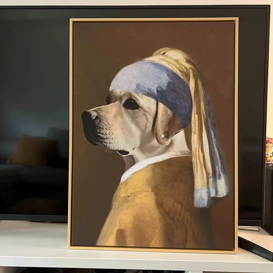 Royal Pet Portrait - The Girl with a Pearl Earring