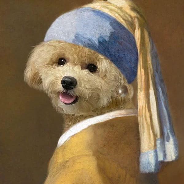 Royal Pet Portrait - The Girl with a Pearl Earring