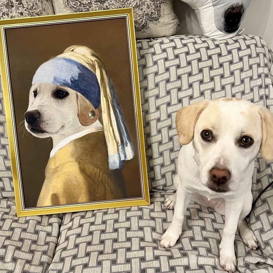 Royal Pet Portrait - The Girl with a Pearl Earring