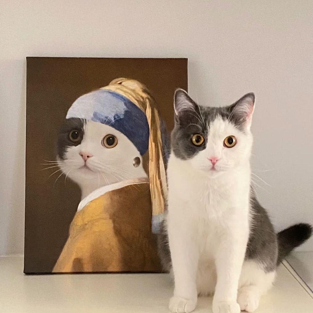 Royal Pet Portrait - The Girl with a Pearl Earring