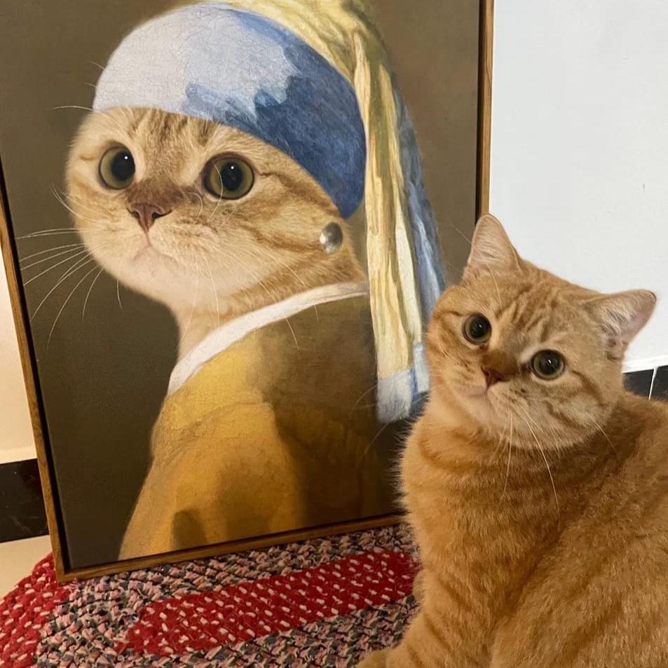 Royal Pet Portrait - The Girl with a Pearl Earring