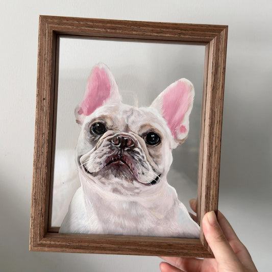 Glass Painting Pet Portrait - 100% Hand-Painted