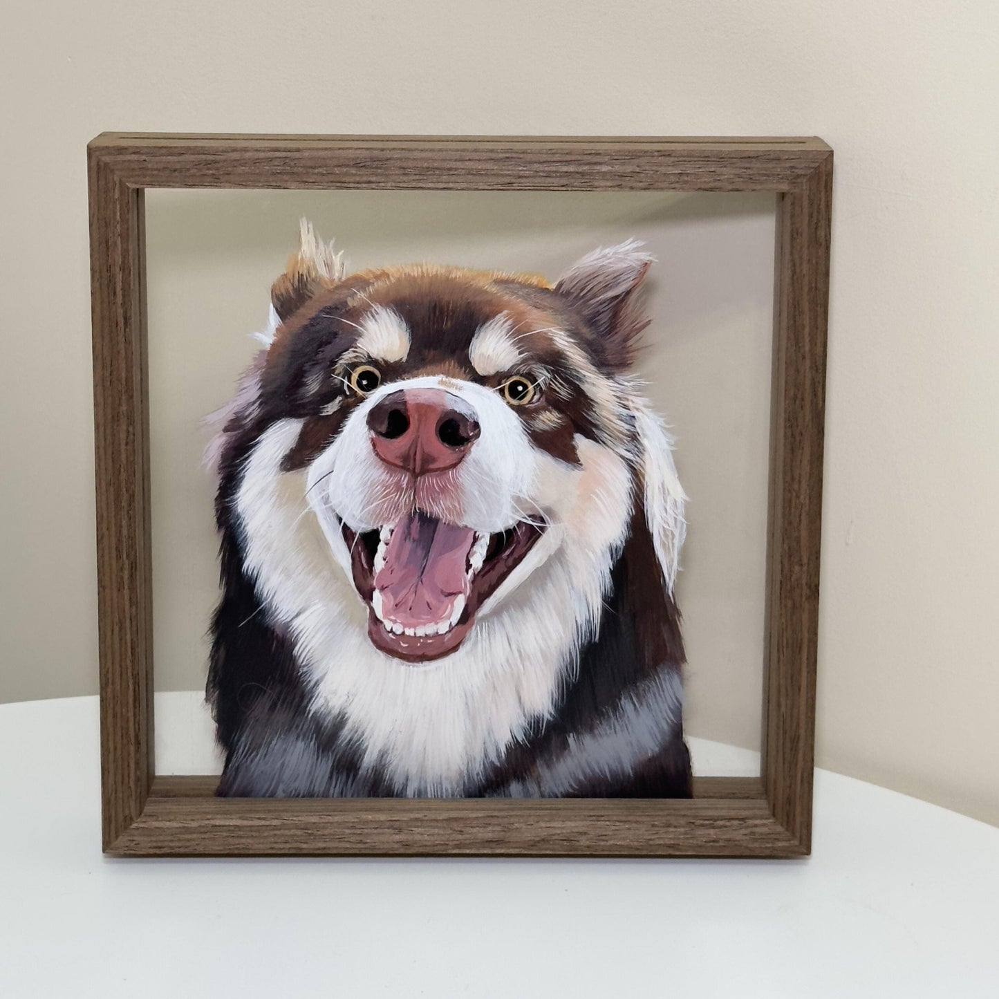 Glass Painting Pet Portrait - 100% Hand-Painted