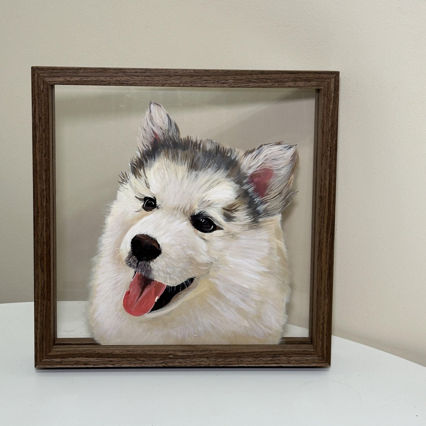 Glass Painting Pet Portrait - 100% Hand-Painted