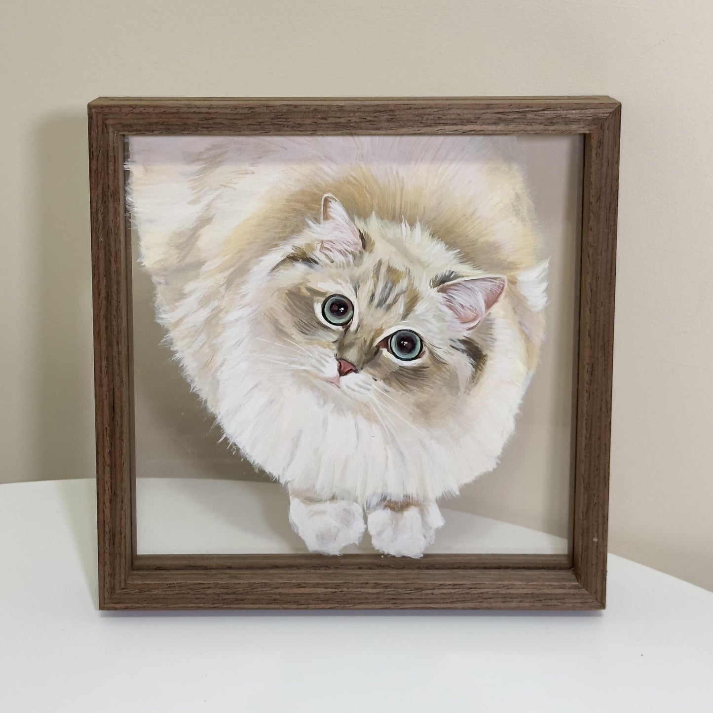 Glass Painting Pet Portrait - 100% Hand-Painted