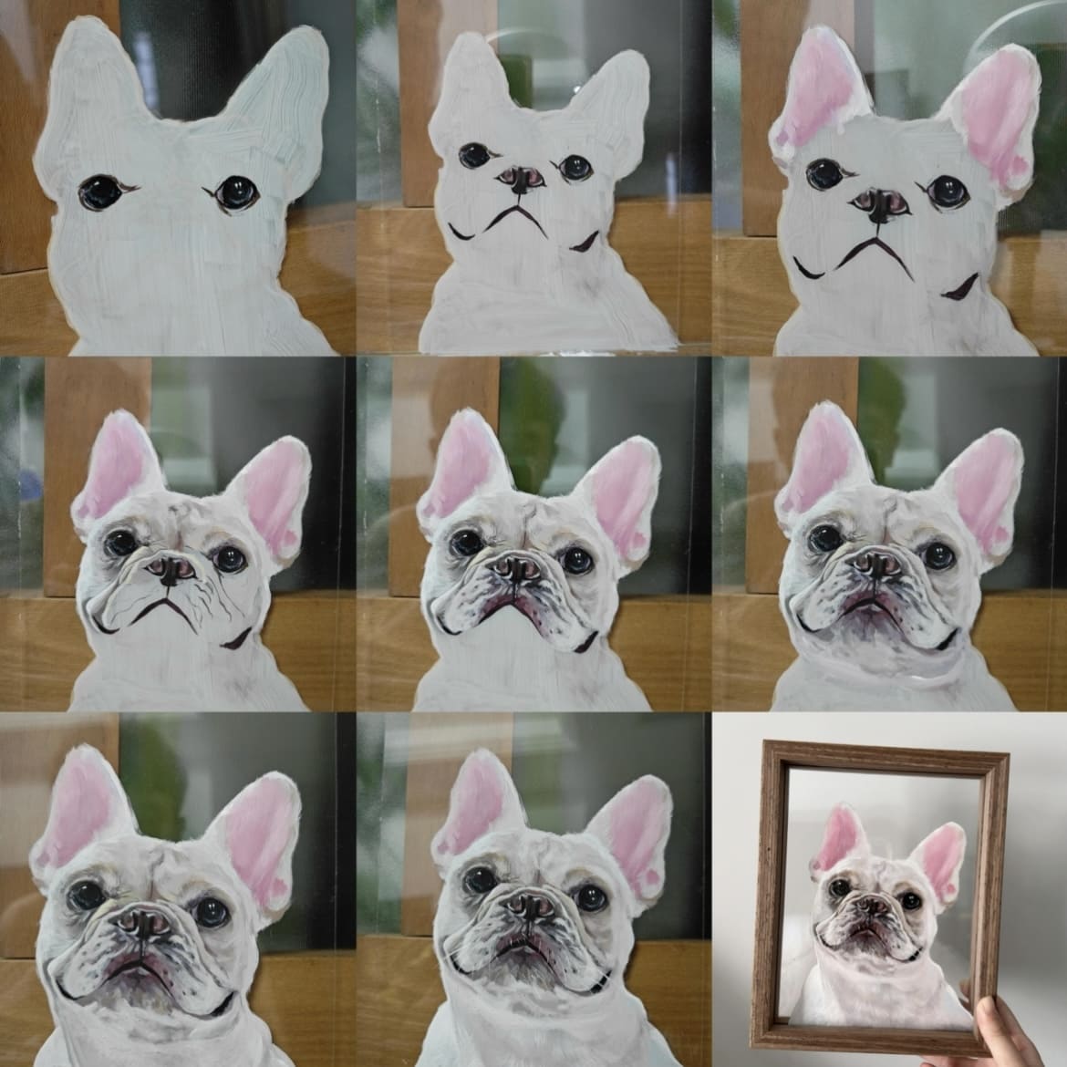 Glass Painting Pet Portrait - 100% Hand-Painted