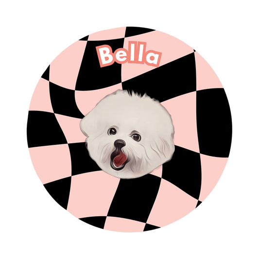 Custom Pet Round Rug - Squares