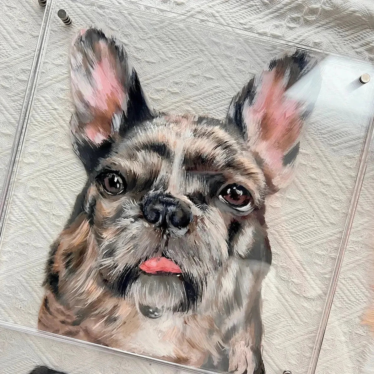 3D Glass Painting Pet Portrait - 100% Hand-Painted